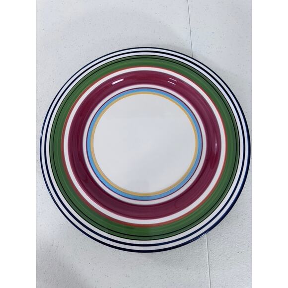 "Pottery Barn" Espadrille Stripes 3- Striped Plates SOLD SEPARATELY! 11" Approx. - Picture 1 of 7